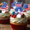 36-Piece 4th of July Cupcake Toppers - 9 Patriotic Designs Red White Blue Glitter Food Picks for Independence Day Party Decorations